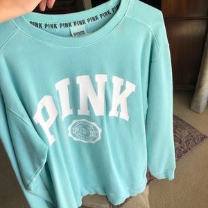 PINK blue crew neck